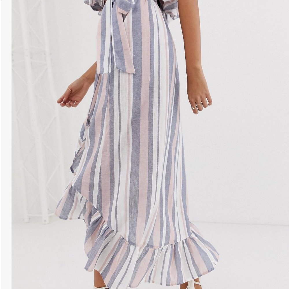 ASOS high low striped wrap skirt - Picture 3 of 3